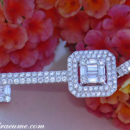 Magnificent Diamond Key Pendant
