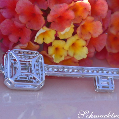 Magnificent Diamond Key Pendant