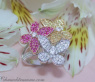 Diamanten Schmetterling Ring mit Rubinen & Saphire