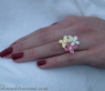Diamanten Schmetterling Ring mit Rubinen & Saphire