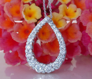 Precious Diamond Pear Pendant