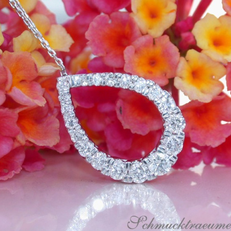 Precious Diamond Pear Pendant