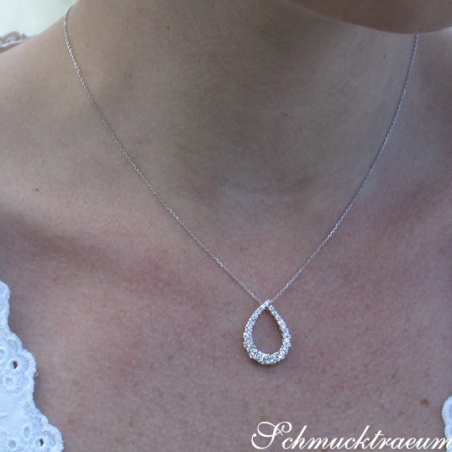 Precious Diamond Pear Pendant