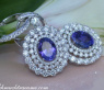 Magnificent AAA Tanzanite Dangling Earrings with Diamonds