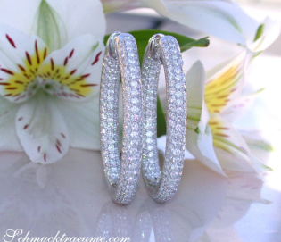 Oval Diamond Pavé Hoops
