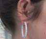 Oval Diamond Pavé Hoops