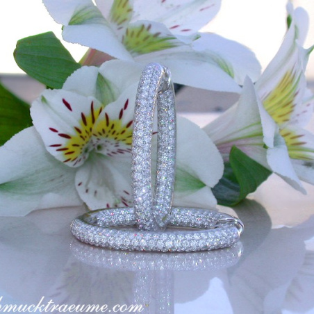 Oval Diamond Pavé Hoops