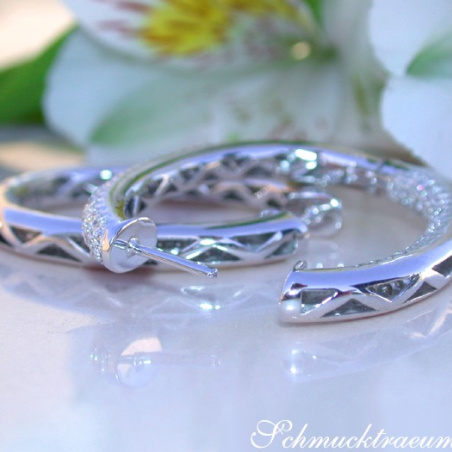 Oval Diamond Pavé Hoops