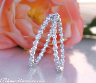 Pretty Diamond Hoop Earrings (Ø 31 mm)