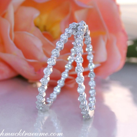 Pretty Diamond Hoop Earrings (Ø 31 mm)