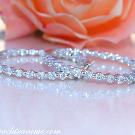 Pretty Diamond Hoop Earrings (Ø 31 mm)