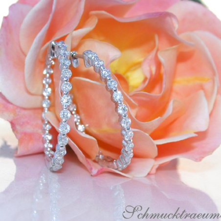 Pretty Diamond Hoop Earrings (Ø 31 mm)