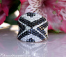Stately Black & White Diamond Ring (Zig-Zag Style)