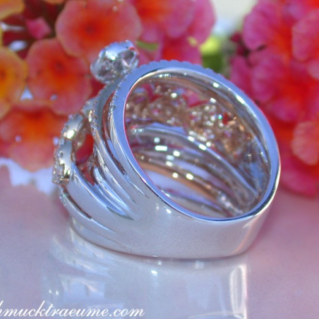 Multirow Diamond Ring (Heart Design)