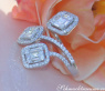 Unusual Diamond Ring with Baguette Diamonds