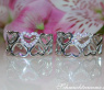 Feminine Diamond Heart Huggie Earrings