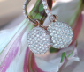Pretty Diamond Earrings in Rose gold 14k