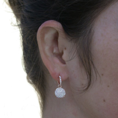 Pretty Diamond Earrings in Rose gold 14k
