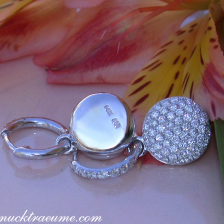 Pretty Diamond Earrings in White gold 14k