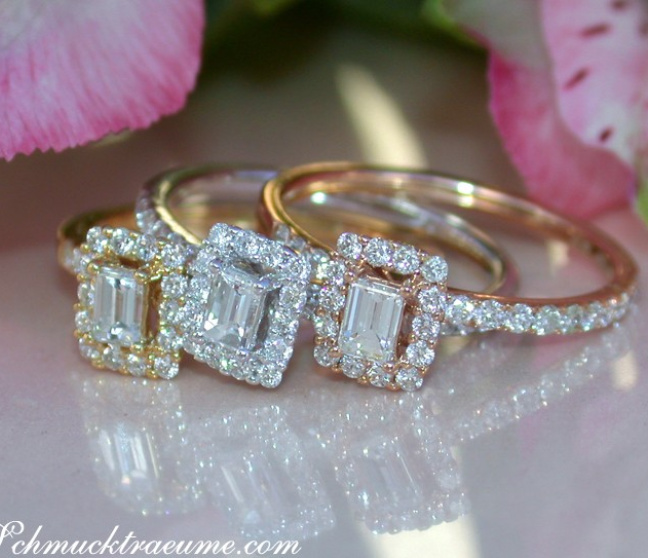 Three enchanting diamond rings (stacking rings) Three enchanting diamond rings (stacking rings)