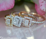 Three enchanting diamond rings (stacking rings)