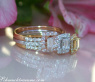 Three enchanting diamond rings (stacking rings)