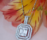 Exquisite Diamond Pendant with Baguette Diamonds