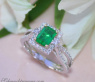 Precious Emerald Ring with Diamonds