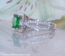 Precious Emerald Ring with Diamonds