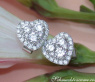 Feminine Diamond Hert Stud Earrings