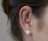Feminine Diamond Hert Stud Earrings