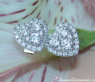 Feminine Diamond Hert Stud Earrings