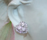 Feminine Diamond Hert Stud Earrings