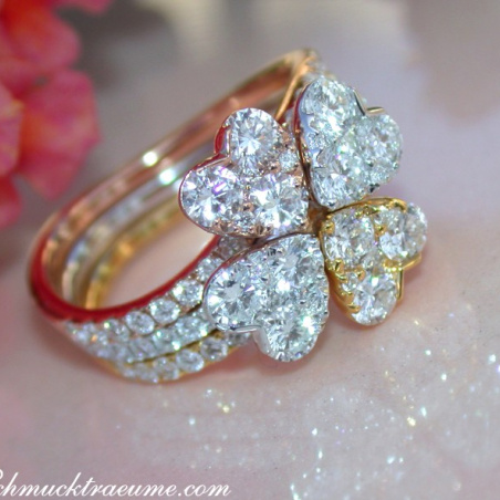 Drei Brillanten Herz Ringe