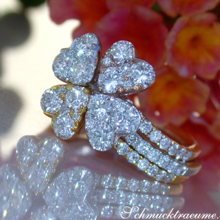 Drei Brillanten Herz Ringe