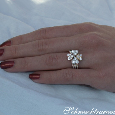 Drei Brillanten Herz Ringe