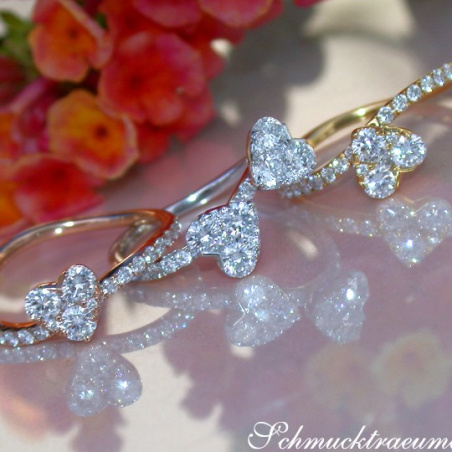 Drei Brillanten Herz Ringe