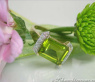 Fine Peridot Ring with Diamonds