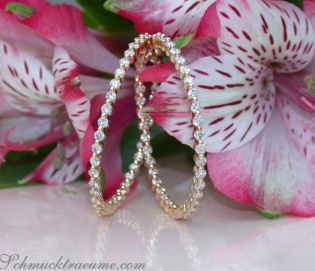 Handsome Diamond Hoop Earrings (Ø 35 mm)