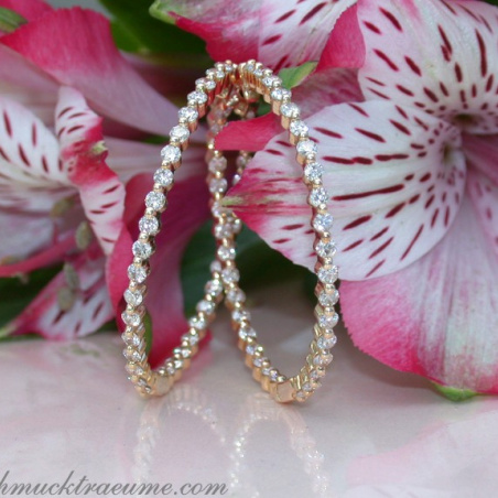 Handsome Diamond Hoop Earrings (Ø 35 mm)