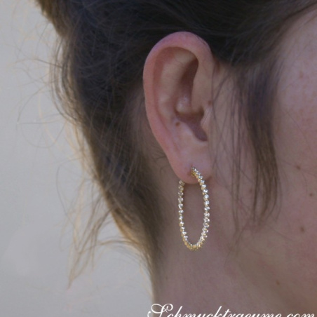 Handsome Diamond Hoop Earrings (Ø 35 mm)