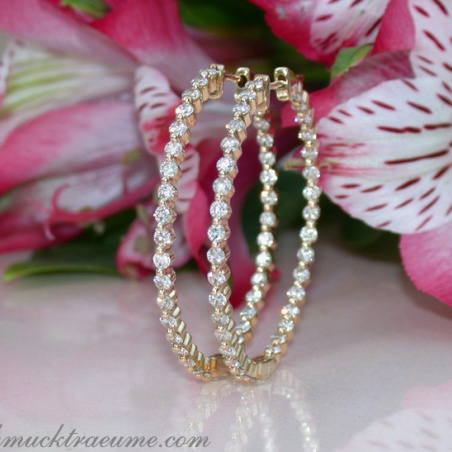 Handsome Diamond Hoop Earrings (Ø 35 mm)