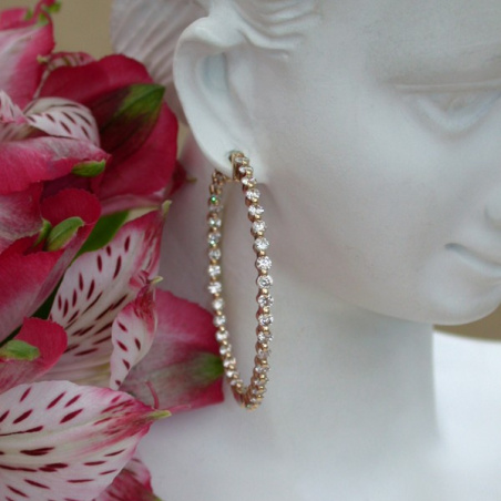 Handsome Diamond Hoop Earrings (Ø 35 mm)
