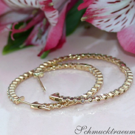 Handsome Diamond Hoop Earrings (Ø 35 mm)