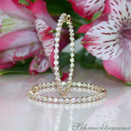 Handsome Diamond Hoop Earrings (Ø 35 mm)
