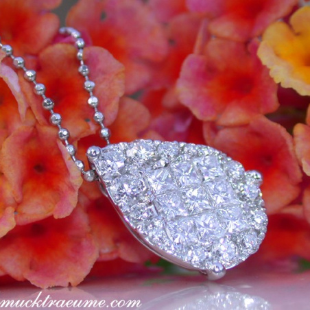 Picture Perfect Diamond Pear Pendant with Princess Diamonds