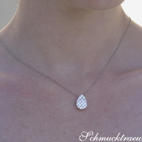 Picture Perfect Diamond Pear Pendant with Princess Diamonds