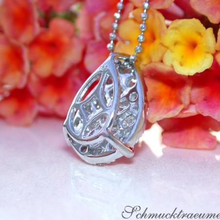 Picture Perfect Diamond Pear Pendant with Princess Diamonds