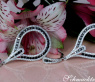 Extra Long Dangling Earrings with Black & White Diamonds