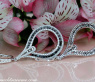 Extra Long Dangling Earrings with Black & White Diamonds